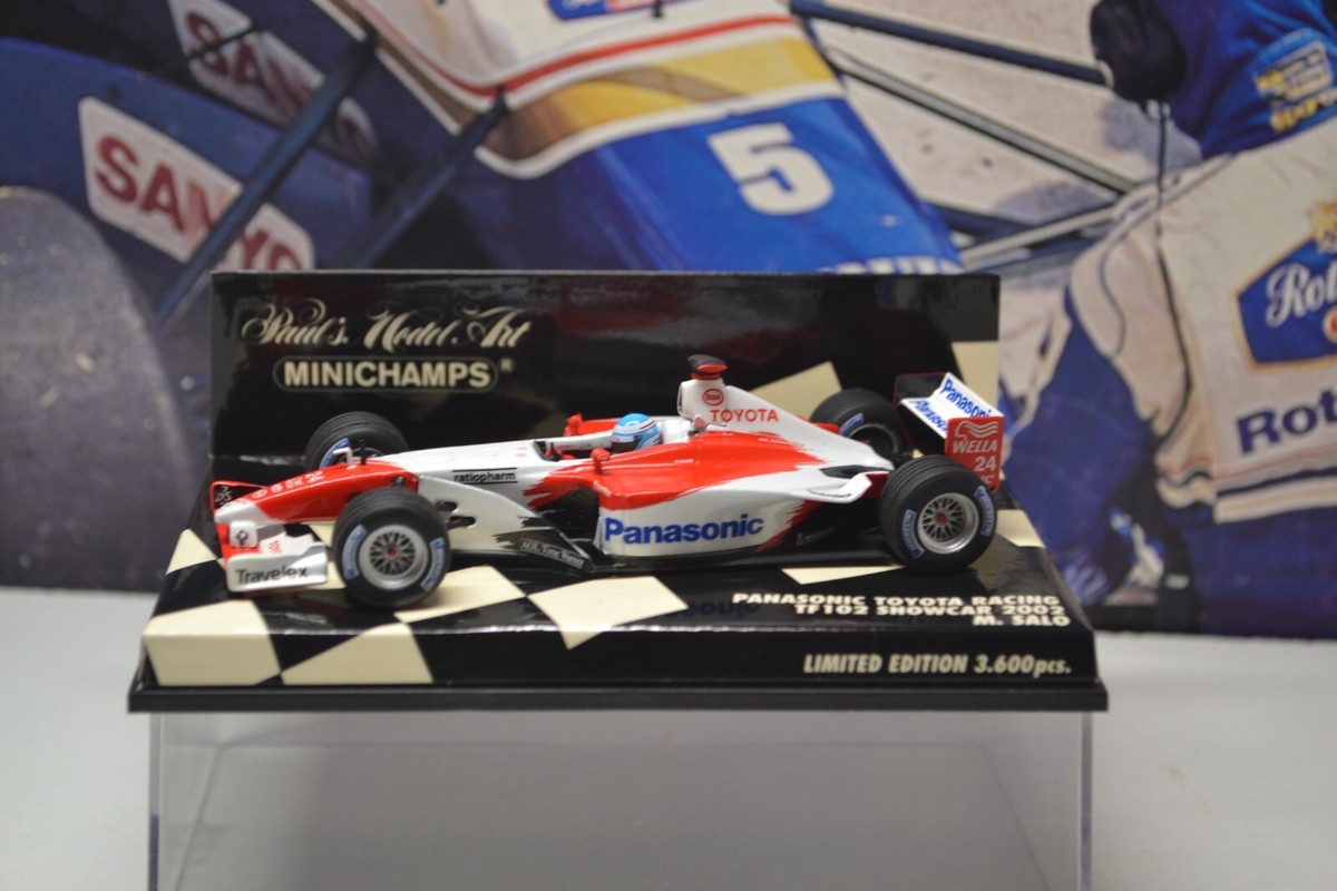【ミニチャンプス　TOYOTA TF102 2002年　1/18】 MINICHAMPS Panasonic Toyota Racing TF102 Showcar 2002 M.Salo