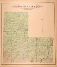 1891 Plat Map ~ DEER CREEK Twp., TAZEWELL Co., ILLINOIS - (14x17)-#006