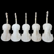 5pcs Handmade Violin 4/4 Flame Maple Wood Back Spruce Top for DIY Unfinished