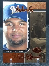 CARLOS LEE / CHRIS CAPUANO 2006 TOPPS CO-SIGNERS GOLD #49/115 BREWERS D2