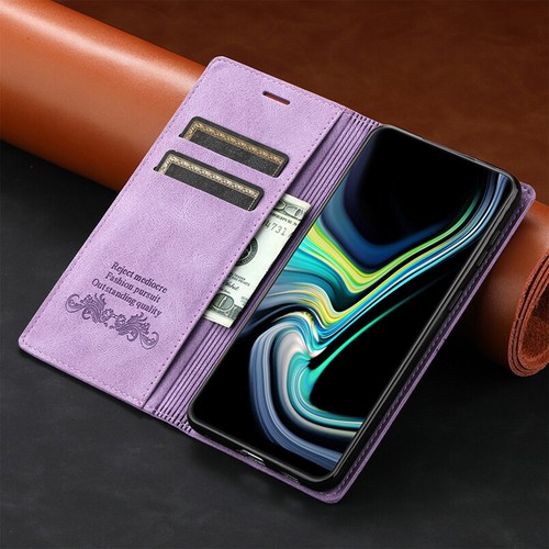 Slim Leather Wallet Case Stand Card Magnetic Flip Cover for OnePlus 9 Pro/Nord - Picture 22 of 24