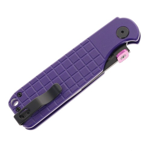 Cuchillo plegable Bestech Glok mango púrpura G10 14C28N borde liso negro SW BG55C - Imagen 4 de 6