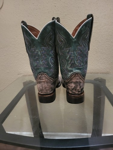 Dan Post Women's Brown/Green Leather Cowboy Boots. Size 6M,Cond.is V.Gd. - Picture 5 of 7