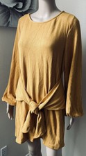 NWT SAINTS + SECRETS Knitted KNOT Sweater Mini Dress Blouson Long sleeve sz M