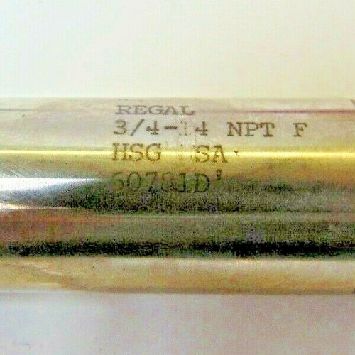 REGAL 3/4-14 NPT F HSG SA 60781D PLUG TAP - Picture 2 of 4