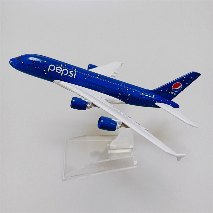 16cm AIR PEPSI Airbus A380 Airlines Diecast Airplane Model Plane Alloy