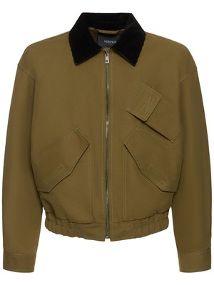 VERSACE Milano Stamp Green Blouson Jacket New