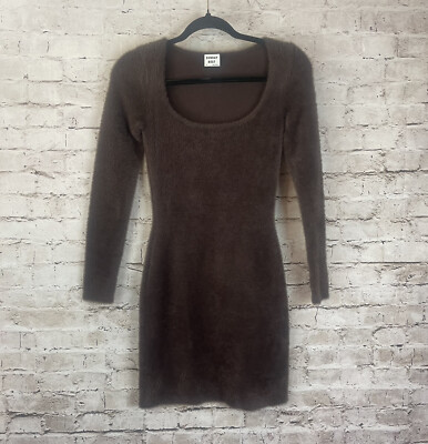 fuzzy brown dress Fuzzy Bodycon Midi Dress – Dominique Nicole Boutique
