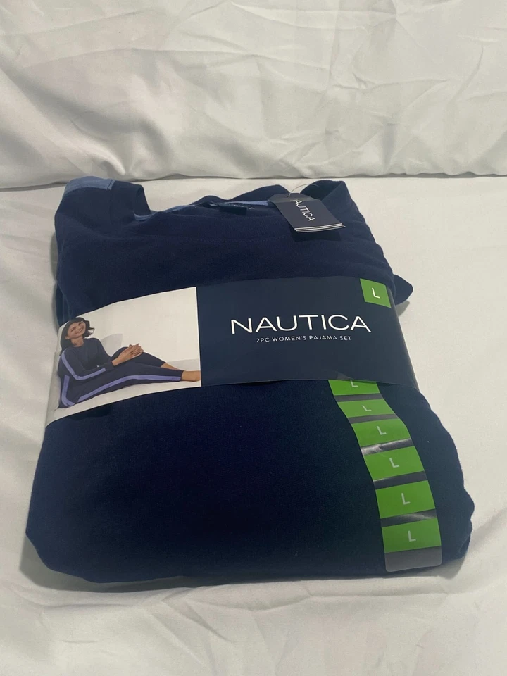 Conjunto de pijama para mujer Nautica 2 piezas azul marino Foto 2 de 4
