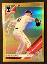 2019 Donruss Optic #102 Chris Sale, Boston Red Sox, Gold PRIZM 4/10 