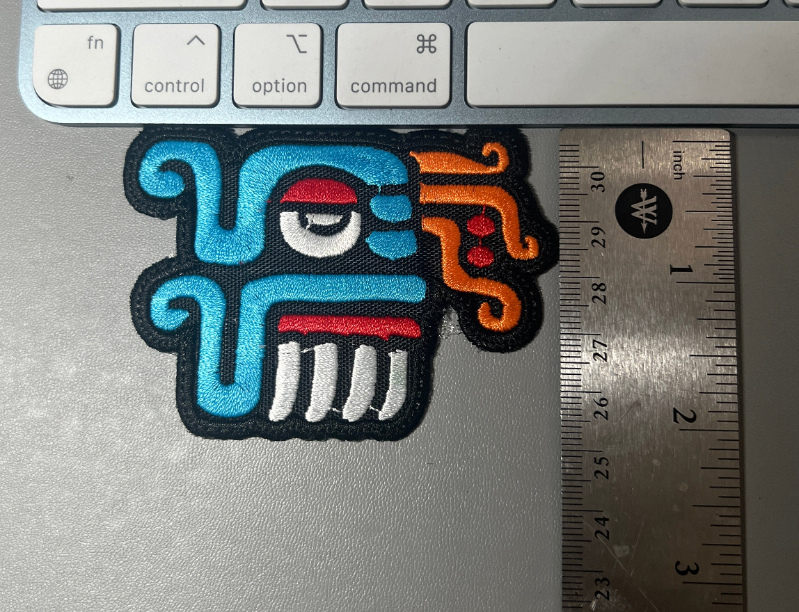 Mayan Chaac Patch, Rain Thunder Lightning Gods, Aztec Tlaloc, Iron On ...