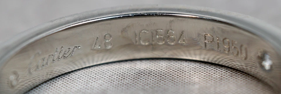 Alianza de boda Cartier platino diamante 3 mm C de Cartier Foto 4 de 4