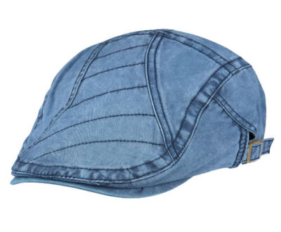 Cool4 DENIM JEANS STRUKTUR FLATCAP BLAU Schiebermütze Mütze Cap SFC67