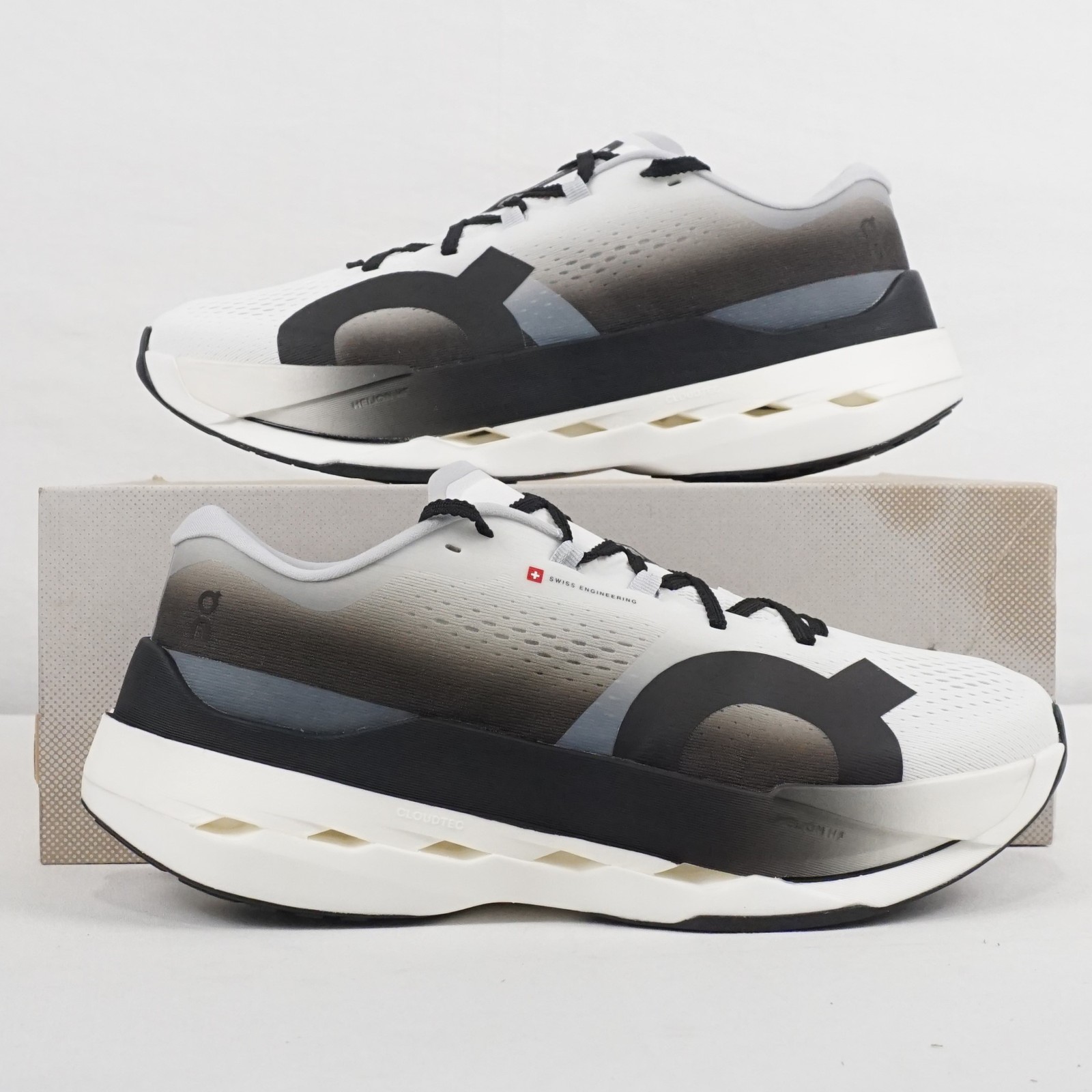 On Cloudboom Max Running Shoes In White/Black - Men's Size 11 (3MF30310462)