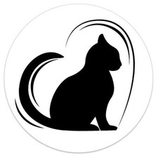 I Love My Cat Bumper Sticker - Made in USA - Vinyl Decal for Cars Windows