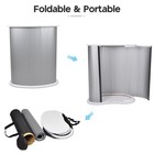 Podium Table Counter Stand Trade Show Display White Top Impact Stand Oval w/Case — photo 2