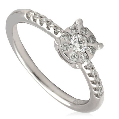 Salvini Daphne 18k White Gold 0.26 CT Diamond Ring