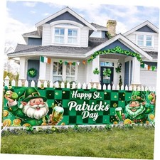 Happy St Patricks Day Banner Hanging Banner Backdrop 78x17 Inch Irish Party