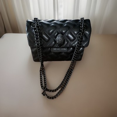 New - Kurt Geiger Mini Kensington Black Shoulder/Crossbody Bag, Chain Strap