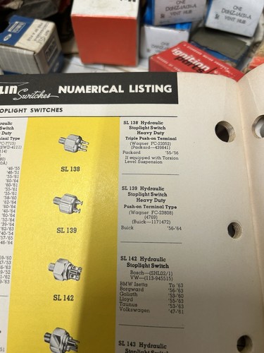 Napa Echlin Stoplight Switch SL-139 1956-64 BUICK HEAVY DUTY MADE IN USA - Picture 5 of 5