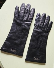 Coach Leather Gloves Black Size 7 1/2