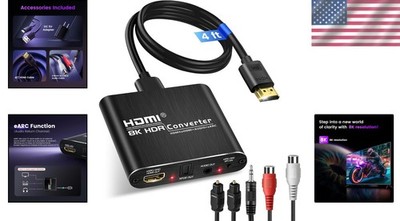 HDMI Audio Extractor Converter Optical SPDIF 3.5mm AUX Jack | eBay