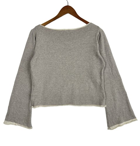 Camisa Djerf Avenue Hecha en Italia Algodón Reciclado Calce Suelto Tejida Ajustada Talla Med - Imagen 3 de 12