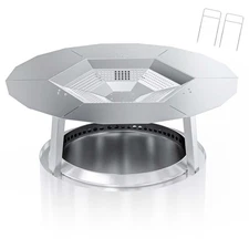 One-Piece 19.5"Heat Deflector Replacement for Solo Bonfire 19.5"Stove Pit