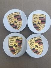 Set Of 4 Porsche Classic Hub Caps 76mm ( 2.99 ") Fits Most OEM Porsche Wheels