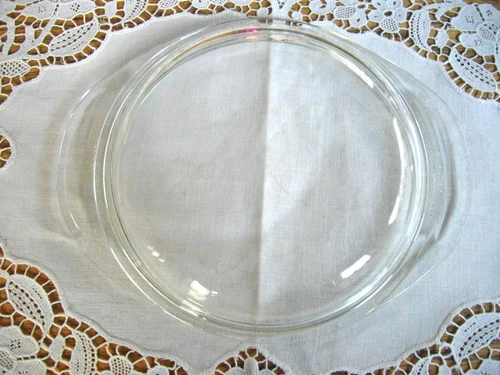 Vintage Pyrex 682-C2 Glass Lid Round Handles ~ 6 3/4" x 8 1/4"  ~