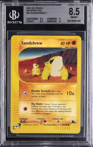 Sandshrew graded BGS 8.5 for sale on eBay