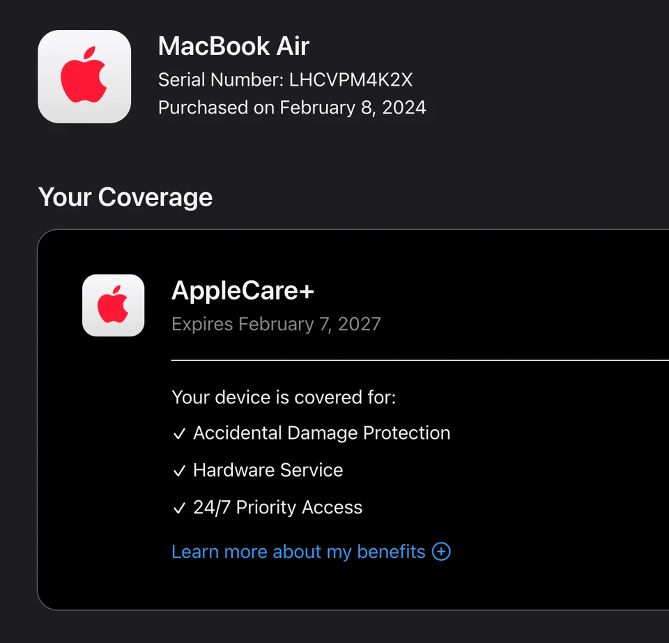 Apple MacBook Air 15" (2023, 2TB SSD, M2, 24GB RAM, AppleCare+) Laptop - Image 4 of 4