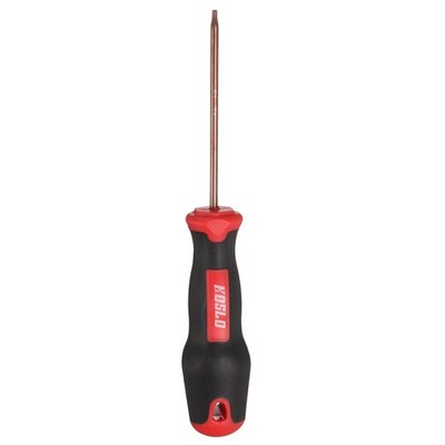 T8 Torx Screwdriver 6.3'' Magnetic Screwdrivers S2 Alloy Steel, Red Brown