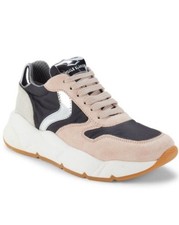 Voile Blanche Sheel Sneaker Pink Suede and Technical Fabric Platform