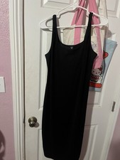 SHEIN Curve Black Knit Maxi Tank Dress Scoop Neck Sleeveless Plus Size 2XL