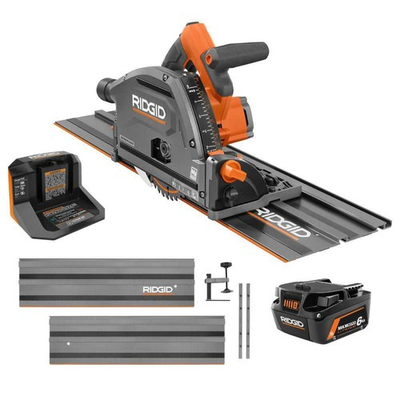 #ad RIDGID 18V Brushless Cordless Track Saw Kit w 6.0 Ah Battery amp; Charger $499.95