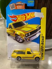 2015 Hot Wheels Kmart #125 HW Off-Road/hot Trucks DATSUN 620 Yellow w/5 Spoke