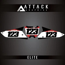 Attack Graphics Elite Number Plate Backgrounds For Honda CRF250R 2023