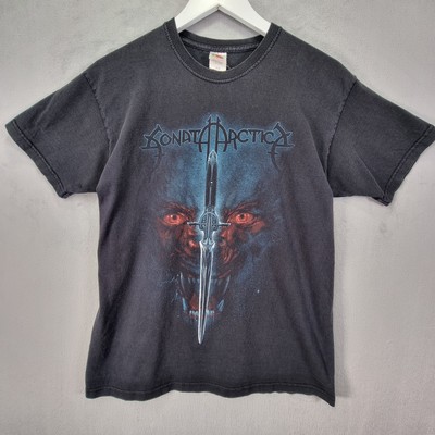 Sonata Arctica T-Shirt Mens Medium Black Metal Band Vintage Y2k