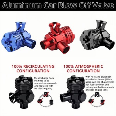 Aluminium Blow Off Ventil S Diverter Turbo BOV Boost Fit 1.8T 2.7L Motoren 1Pc
