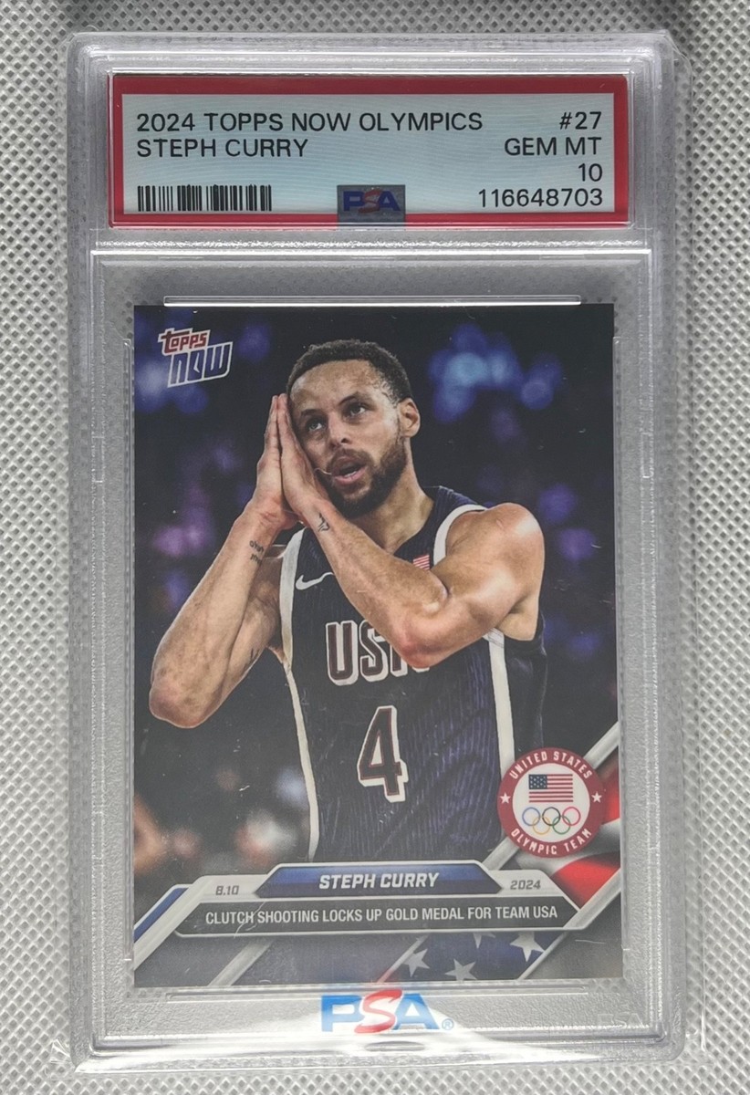 2024 Topps Now Olympics #27 Steph Curry PSA 10 GEM MT Team USA