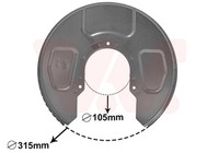 Spritzblech Bremsscheibe VAN Wezel 5878374 FüR Seat Ford VW Sharan 7M9 Alhambra