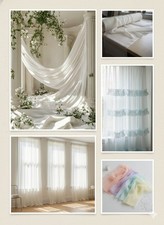 Pure Silk Organza Fabric Natural Ivory 108 Inches Wide Sheer Luxury Bridal D cor