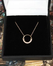 Diamond Circle Pendant 18ct Yellow Gold 0.08ct