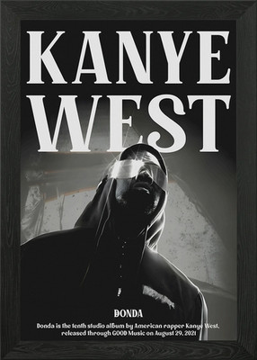Kanye West - Donda Album Cover Framed Wall Art Poster Canvas Print Picture
