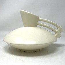 Red Wing Pottery Vintage Atomic MCM #1580 White Ivory Pitcher Ewer