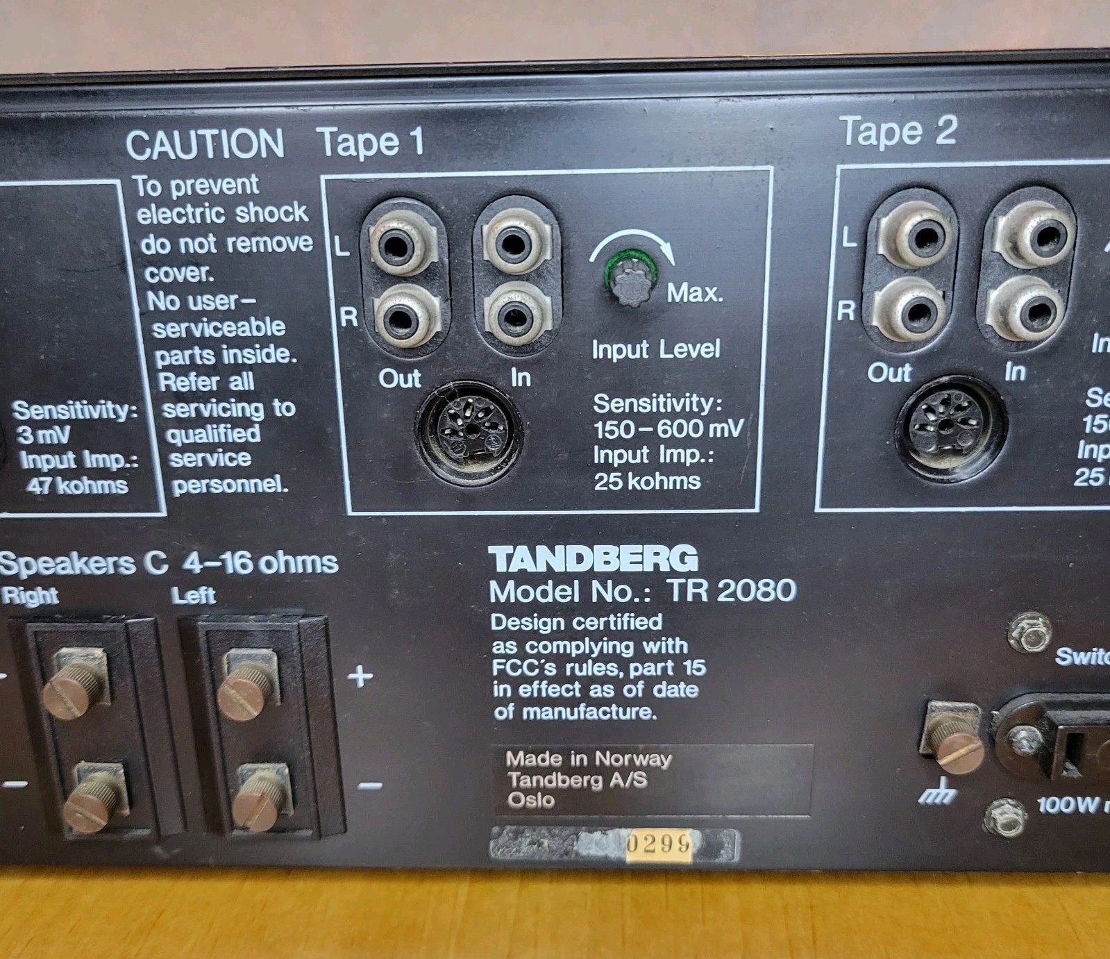 TANDBERG TR-2080  Vintage Stereo Receiver