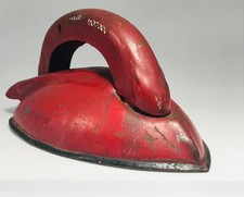 Vintage Children's Toy Iron Red Art Deco Metal Made in USA Kids Toys Collectible