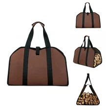 38X18" Firewood Log Carrier Bag Heavy Duty Tote Storage Bag Indoor & Outdoor