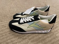 Bukta 1879 Black Suede Lime Nappa Trainers Vintage Retro Leather 7 Unworn Rare